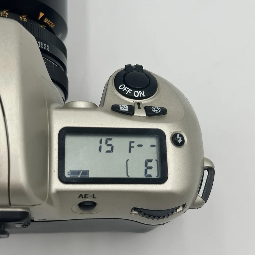 Nikon N60 35mm Film Camera Kit w/ Tamron 80-210 Lens Flash Box Tested
